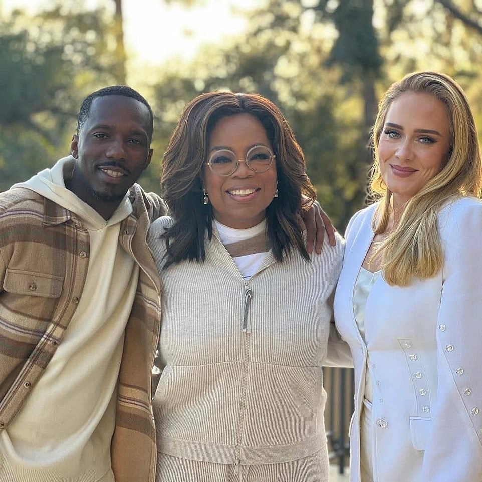 Adele and Oprah with her sports agent boyfriend Rich Paul, who represents LeBron James