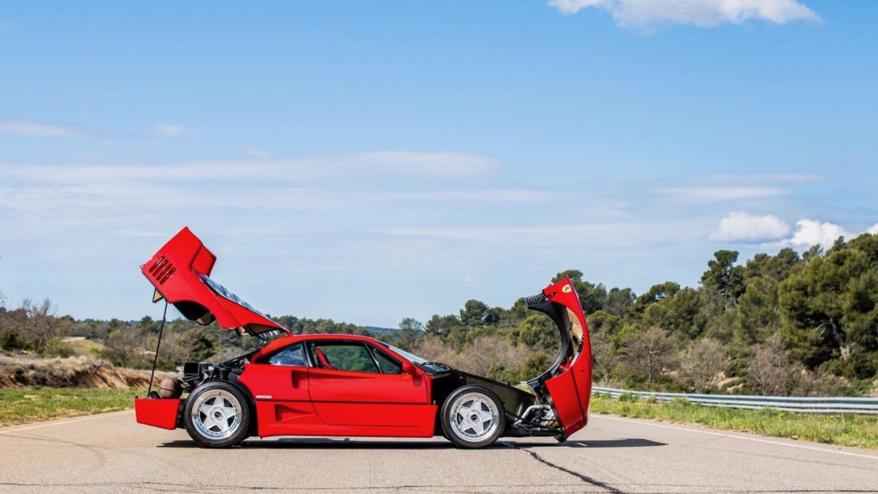 Ferrari F40 given to Alain Prost (photo via RM Sotheby's)