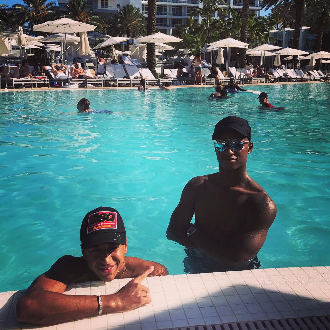 Manchester United pals Marcus Rashford and Jesse Lingard relax in the pool  together while on Miami holiday | The Sun