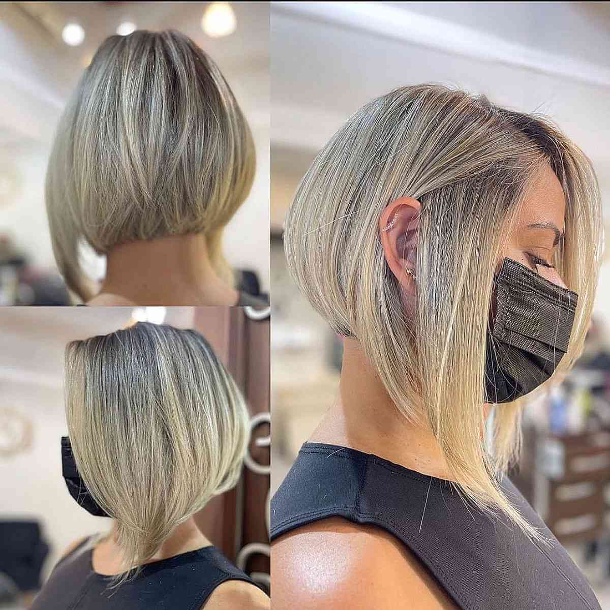 Sassy Short to Medium Stacked Bob with Layers